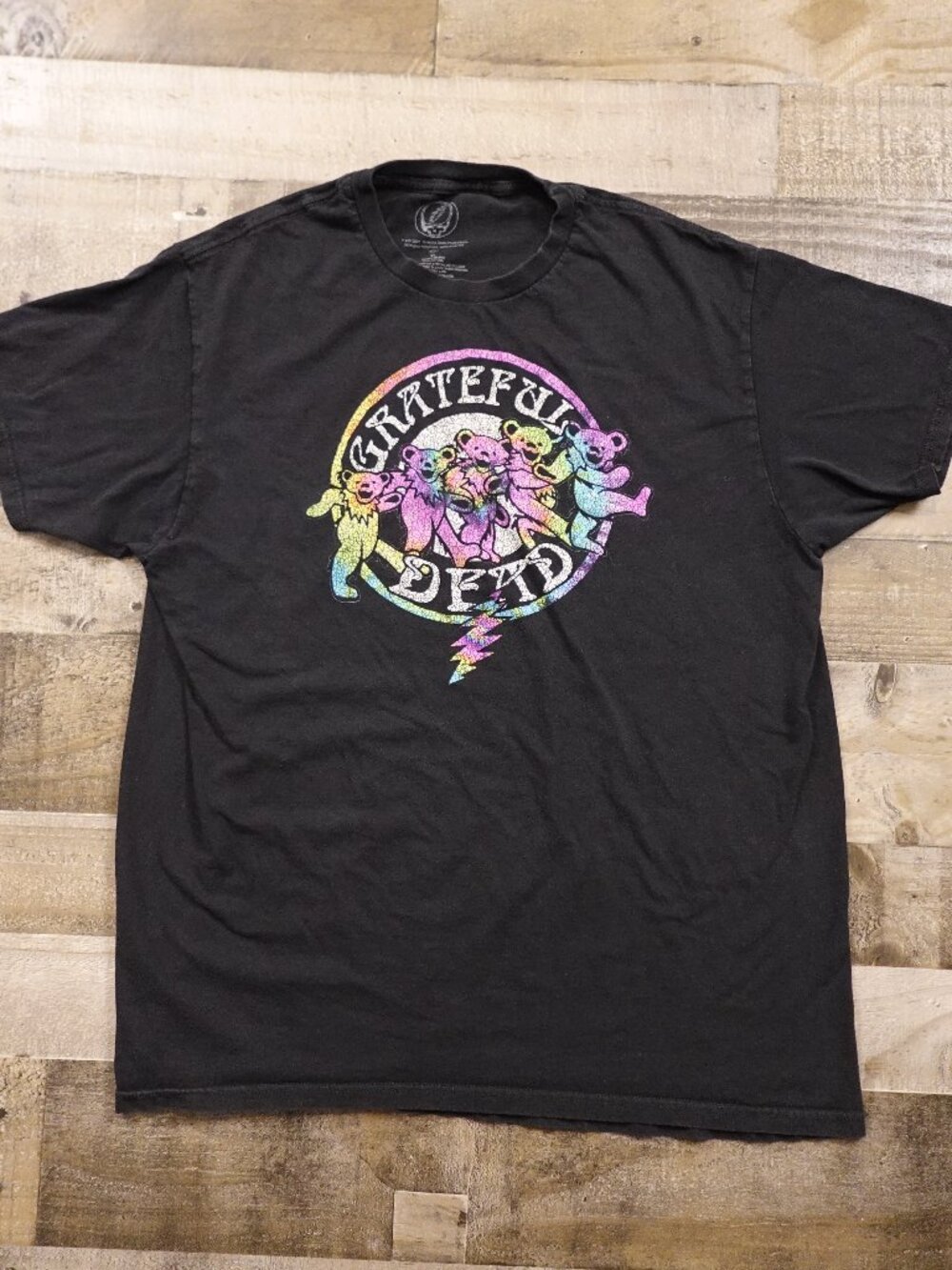 Grateful Dead Dancing Bears Graphic T-Shirt Men's XL Black Band Tee 2021